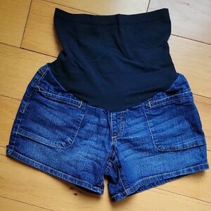 Motherhood Maternity Dark Wash Denim Shorts